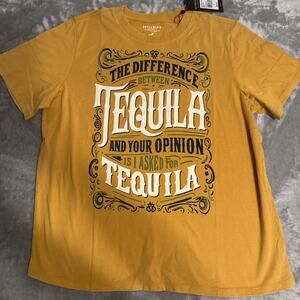 NEW - IDYLLWIND Miranda Lambert T-shirt Size Large Gold Tequilla Short Sleeves